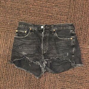 Levi Black 501 Denim Shorts